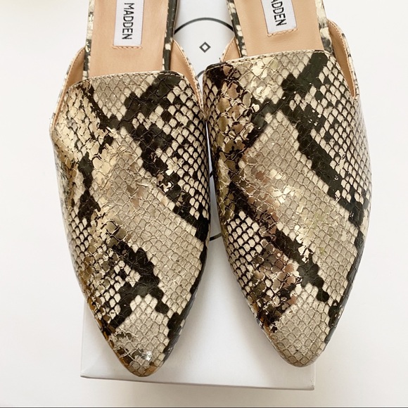 NWT Steve Madden Mattis Snake Print Mule - Picture 3 of 4